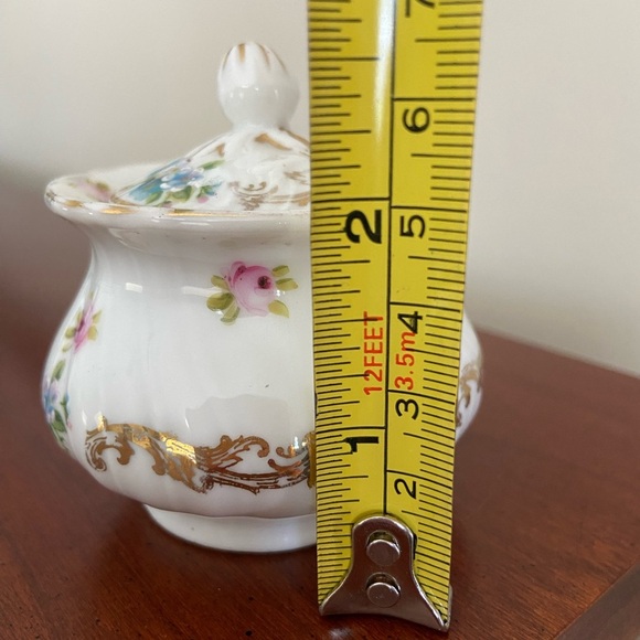 Carlsbad Austria Vintage Porcelain Jar w/Matching Lid Beautiful Floral Sprays - Picture 9 of 10